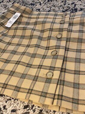 Wilfred Aritzia Tai Mini Skirt Plaid Brown NWT Size 0